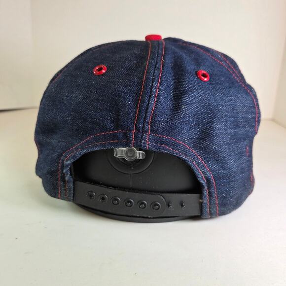 Vintage Budweiser Denim Snapback Hat 80s West-Chester St Louis USA Made Beer Cap - Picture 3 of 14